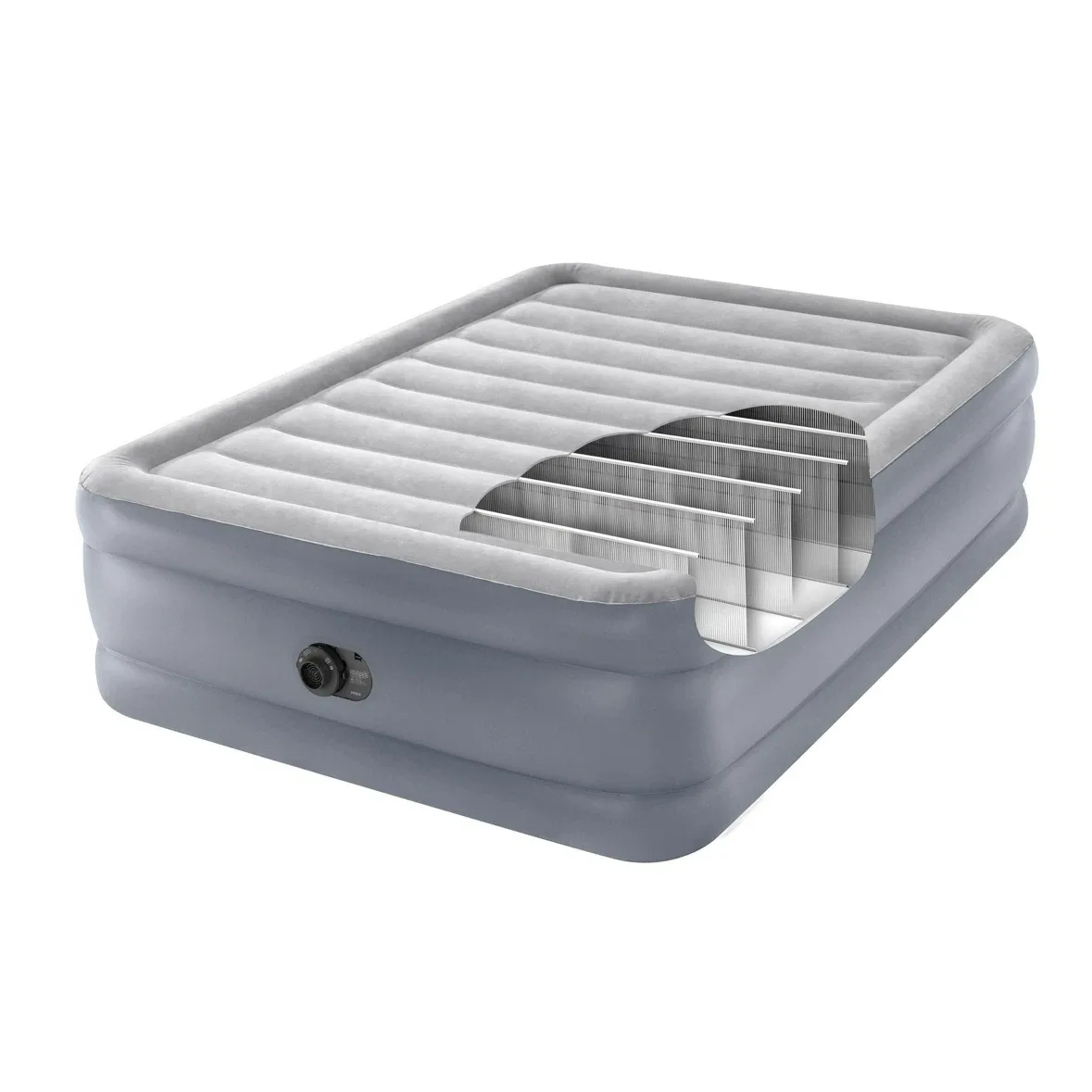 Intex 20" Queen Deluxe Raised Air Mattress with Built-in Pump - photo 2
