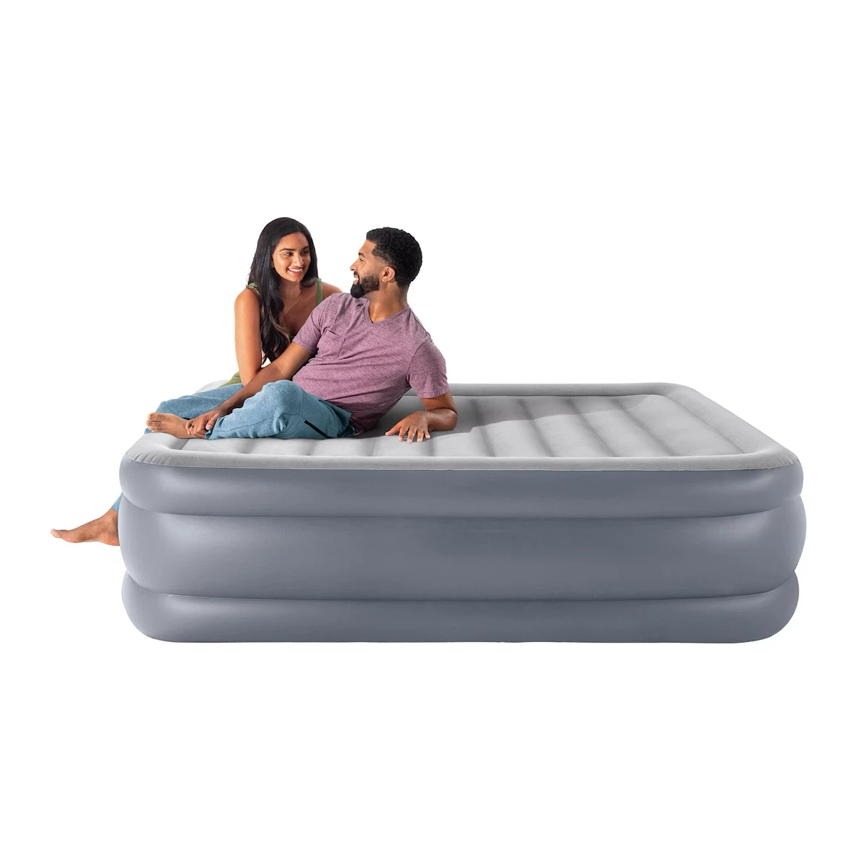 Intex 20" Queen Deluxe Raised Air Mattress with Built-in Pump - photo 3