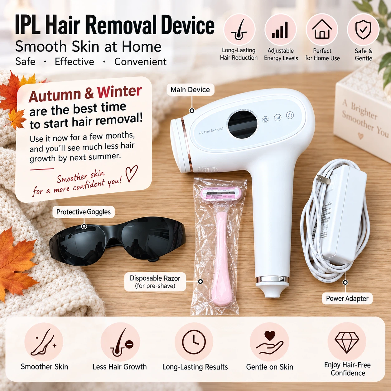 IPL Hair Removal Device Set