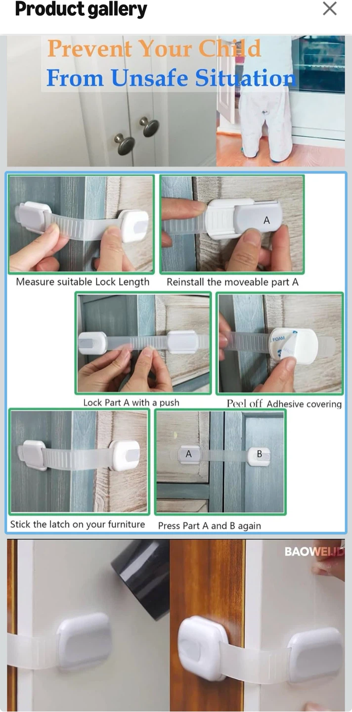 BAOWEIJD Multifunctional Cabinet Door Locks - photo 3