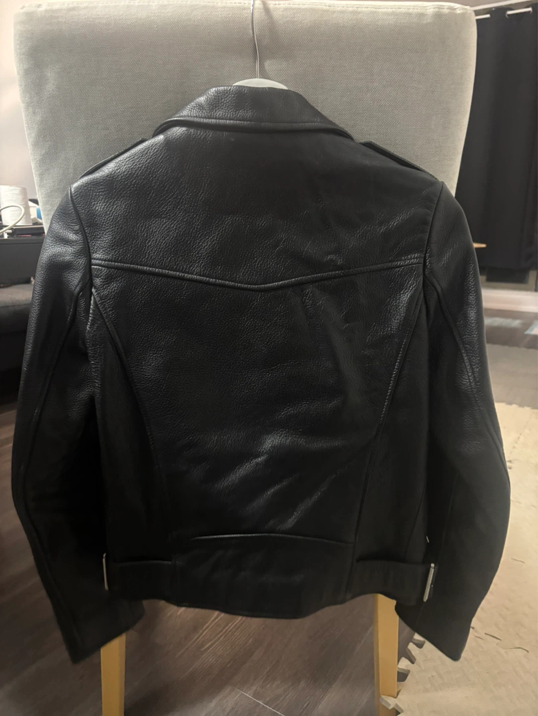 Vivastudio Classic Leather Biker Rider Jacket S - photo 4