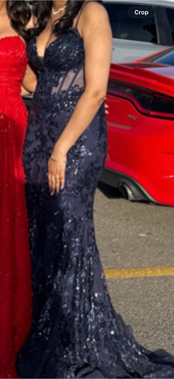NAVY BLUE PROM DRESS - photo 2