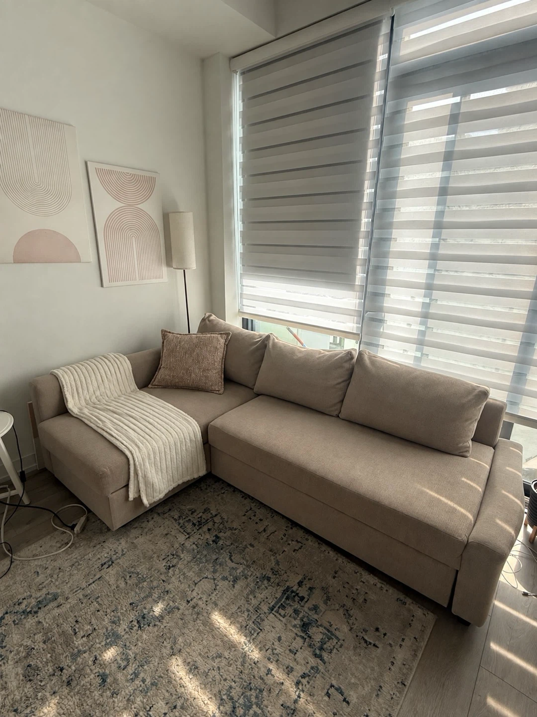 IKEA FRIHETEN Sectional Sofa Bed – Beige