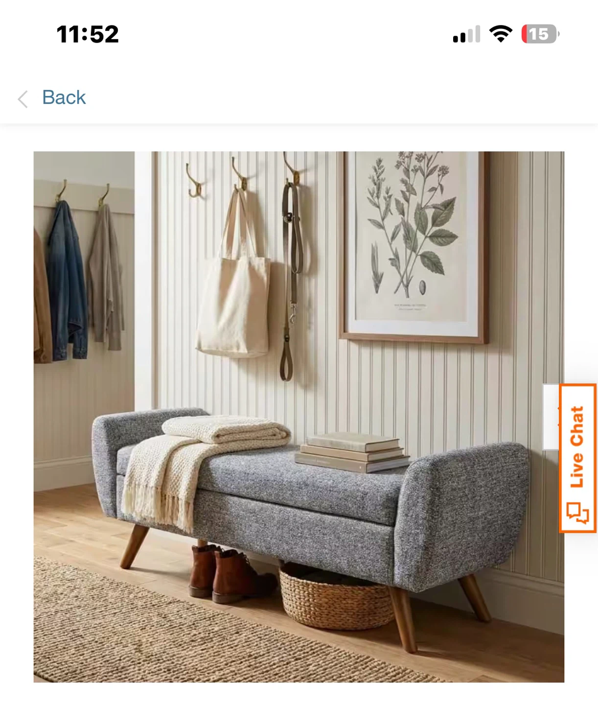 HomePop Modern Storage Bench