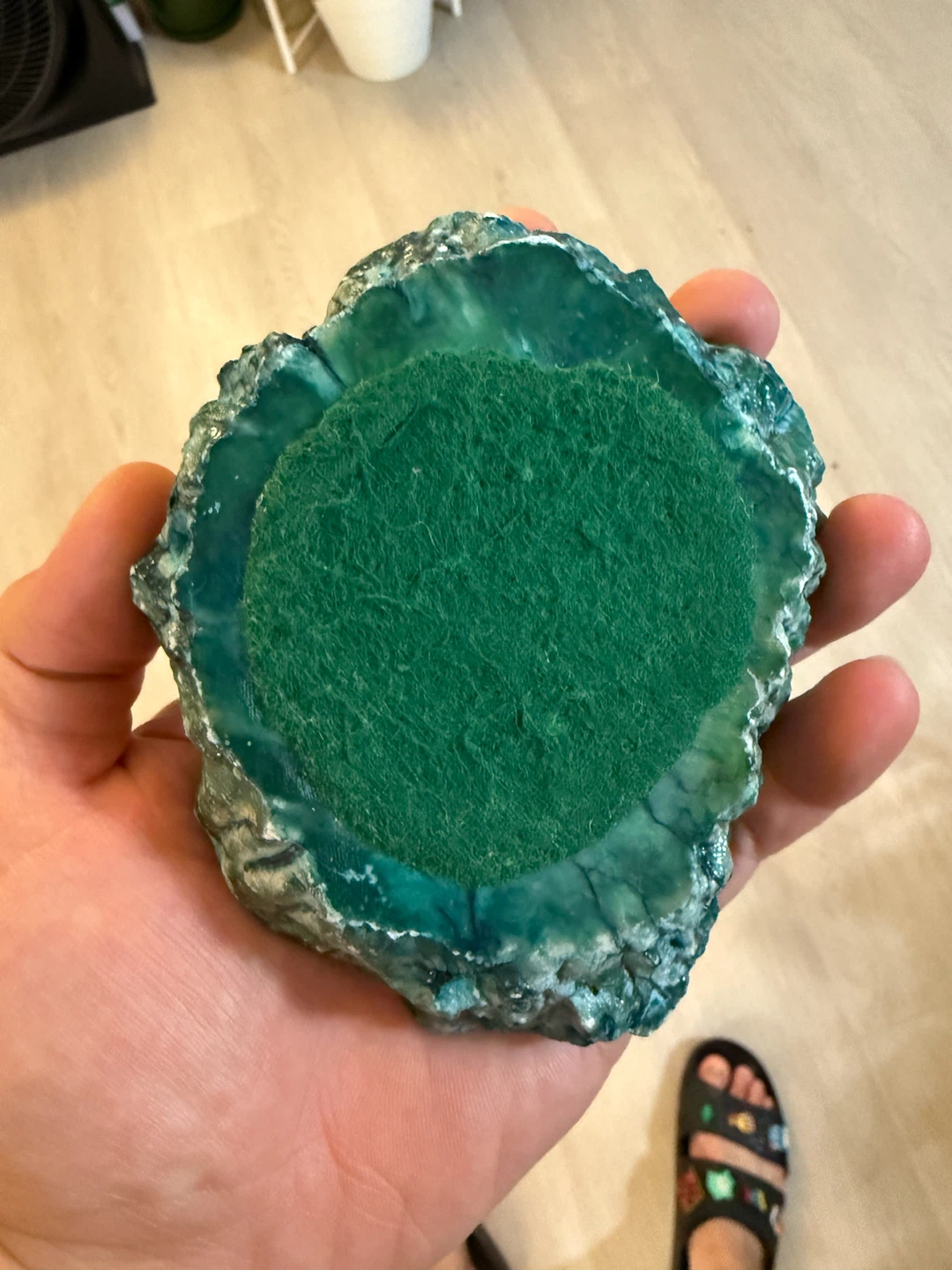 Green Agate Stone Ashtray - photo 3