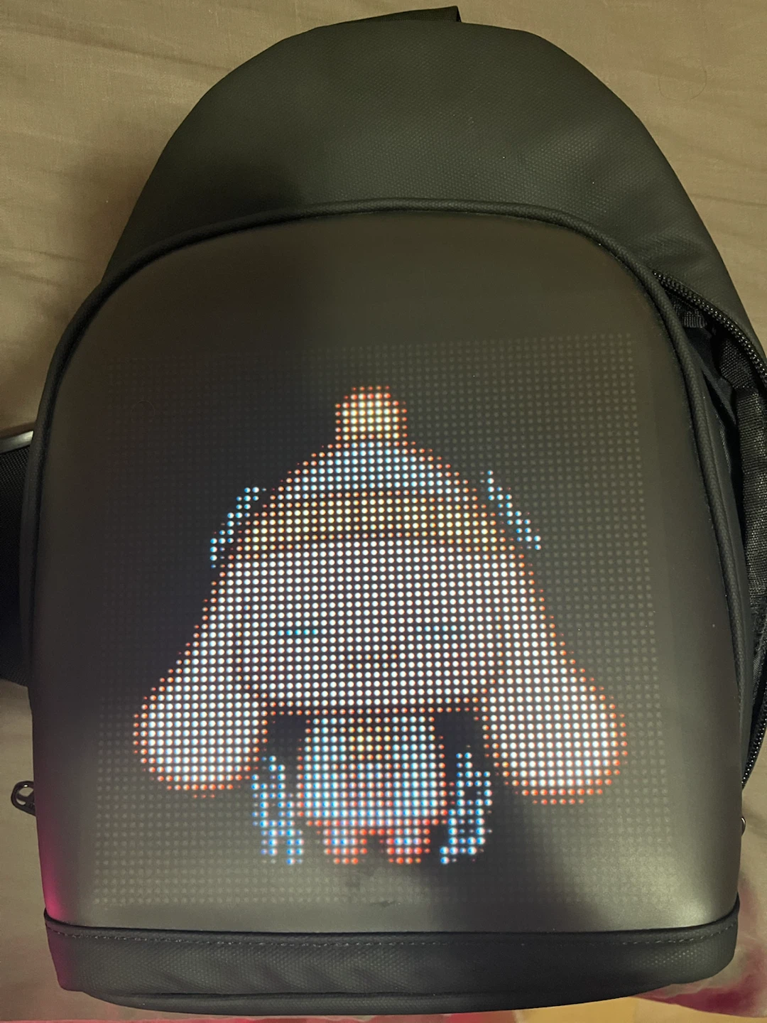 Black LED Pixel Art Smart Backpack