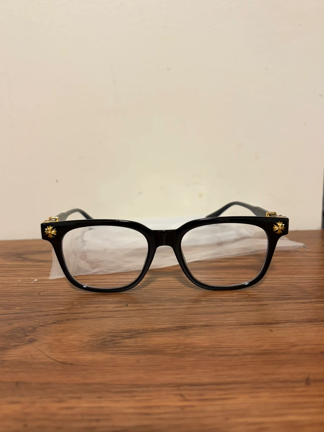 Gold and black Chrome heart  glasses