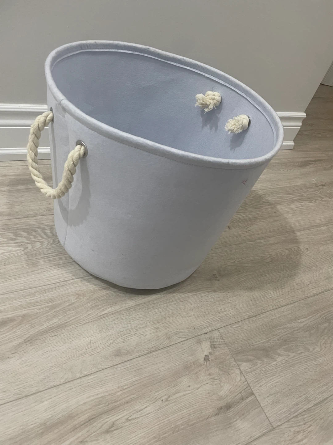 Light Grey Felt Storage Basket