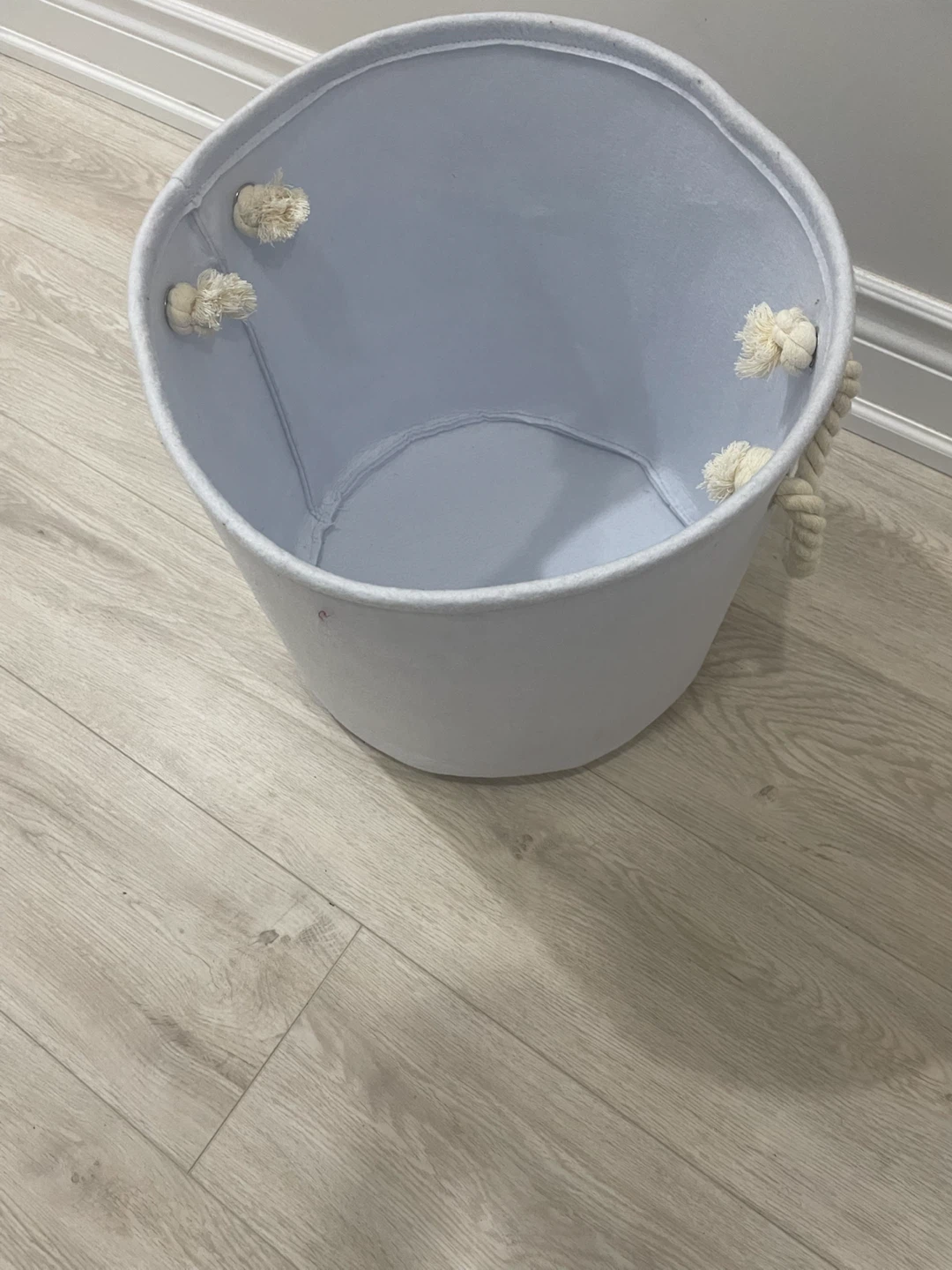 Light Grey Felt Storage Basket - photo 2
