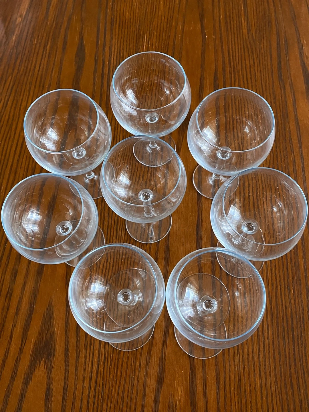 Clear Glass Balloon Wine / Brandy Glasses – Set of 8 - $45
