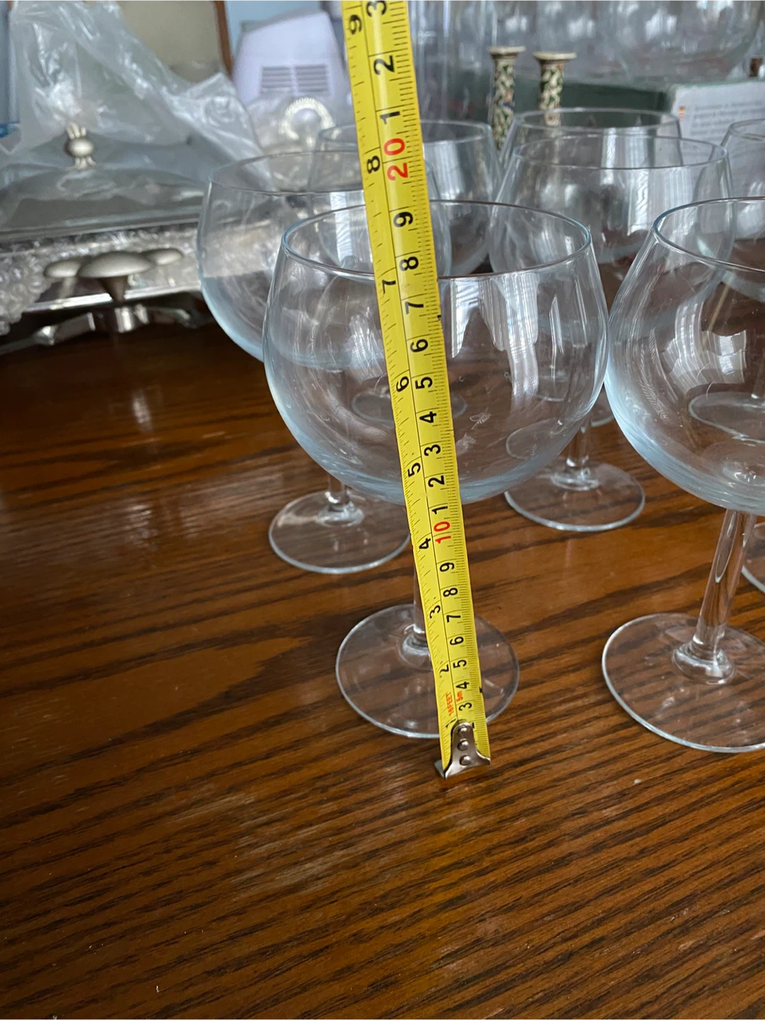 Clear Glass Balloon Wine / Brandy Glasses – Set of 8 - $45 - photo 2
