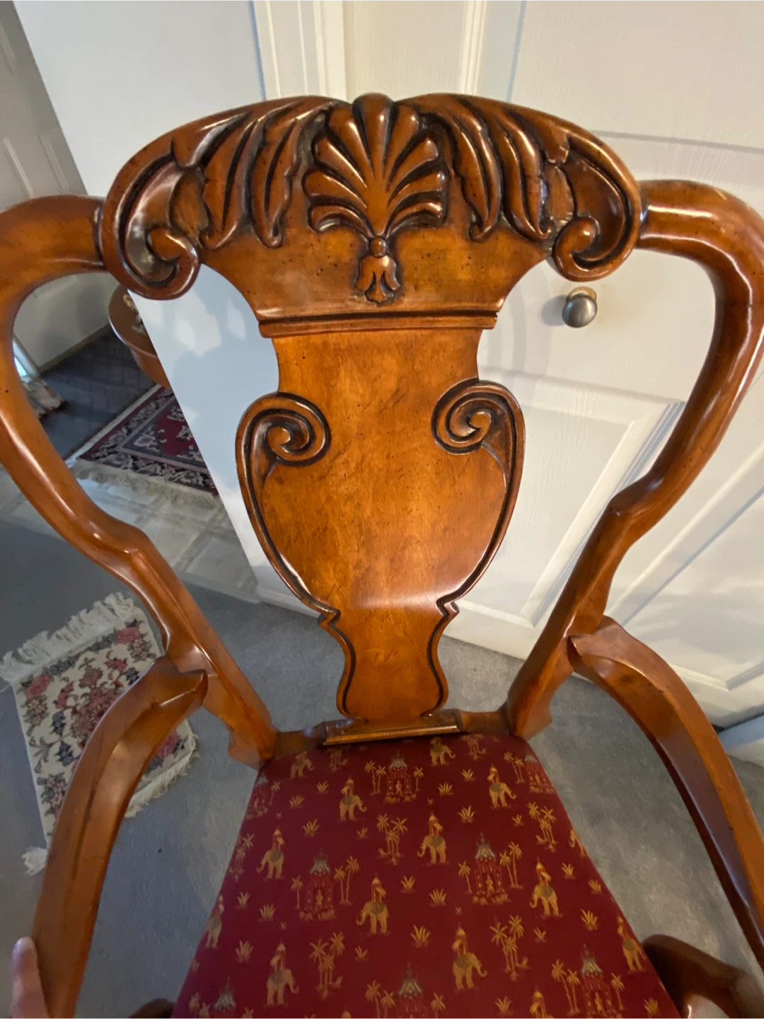 Gorgeous Ornate Carved Wood Armchairs – Matching Pair - $600 - photo 3