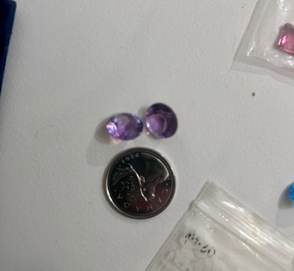 Round Lavender Natural Amethyst Gemstones (Matched Pair - 12mm) - photo 3