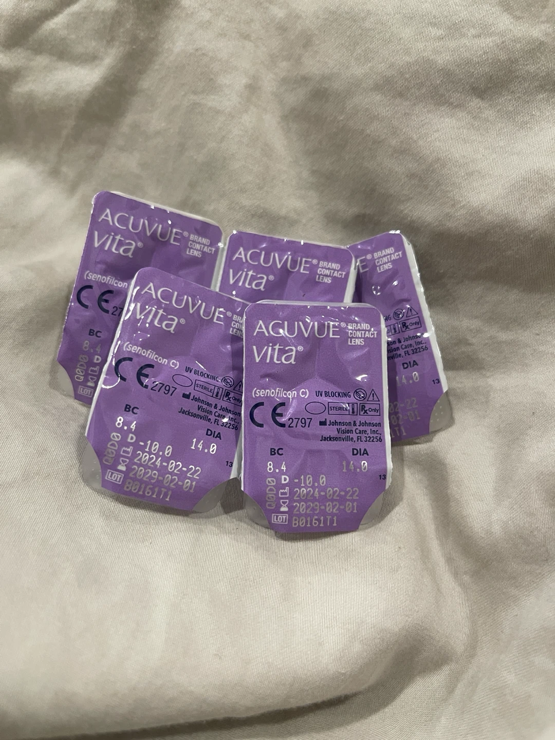 5 ACUVUE Vita Contact Lenses -10.0