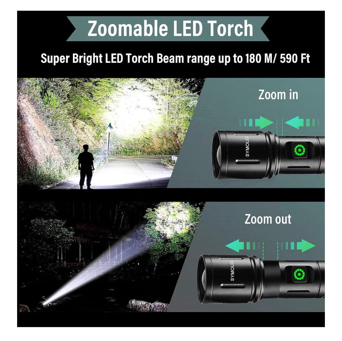 LED Tactical Rechargeable Flashlight - photo 4