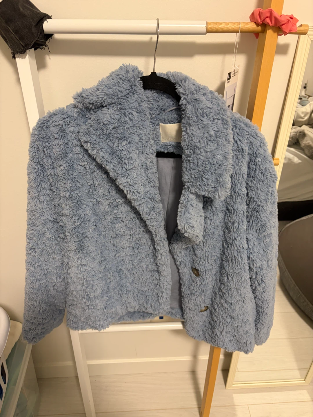 Wilfred Free Blue Faux Fur Jacket - Size Small