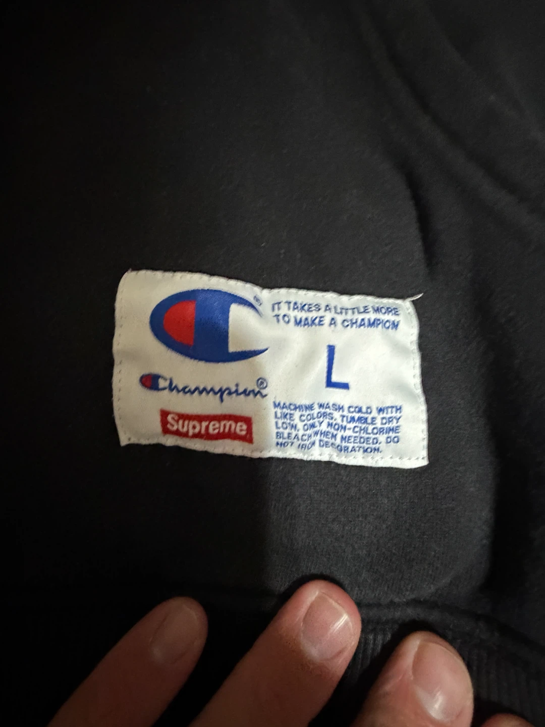 Supreme x Champion Black Hoodie - photo 3