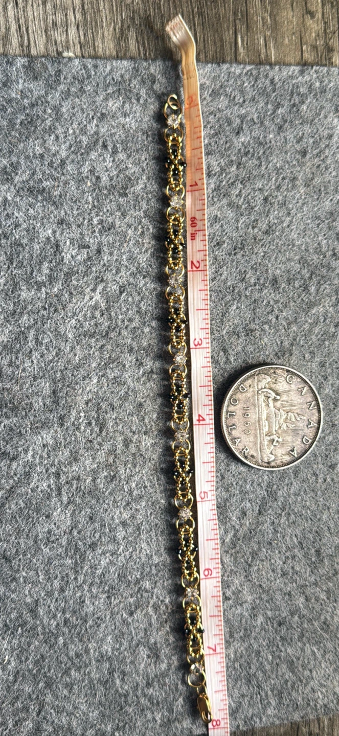 Gold-tone beaded bracelet