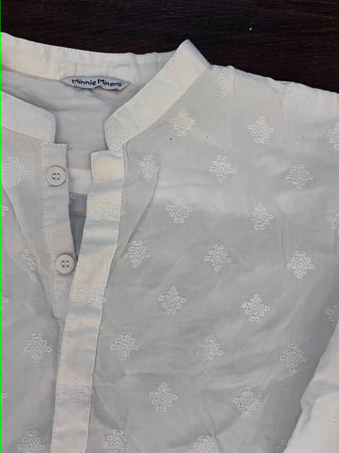 Minnie Minors White Embroidered Kurta Set - photo 3