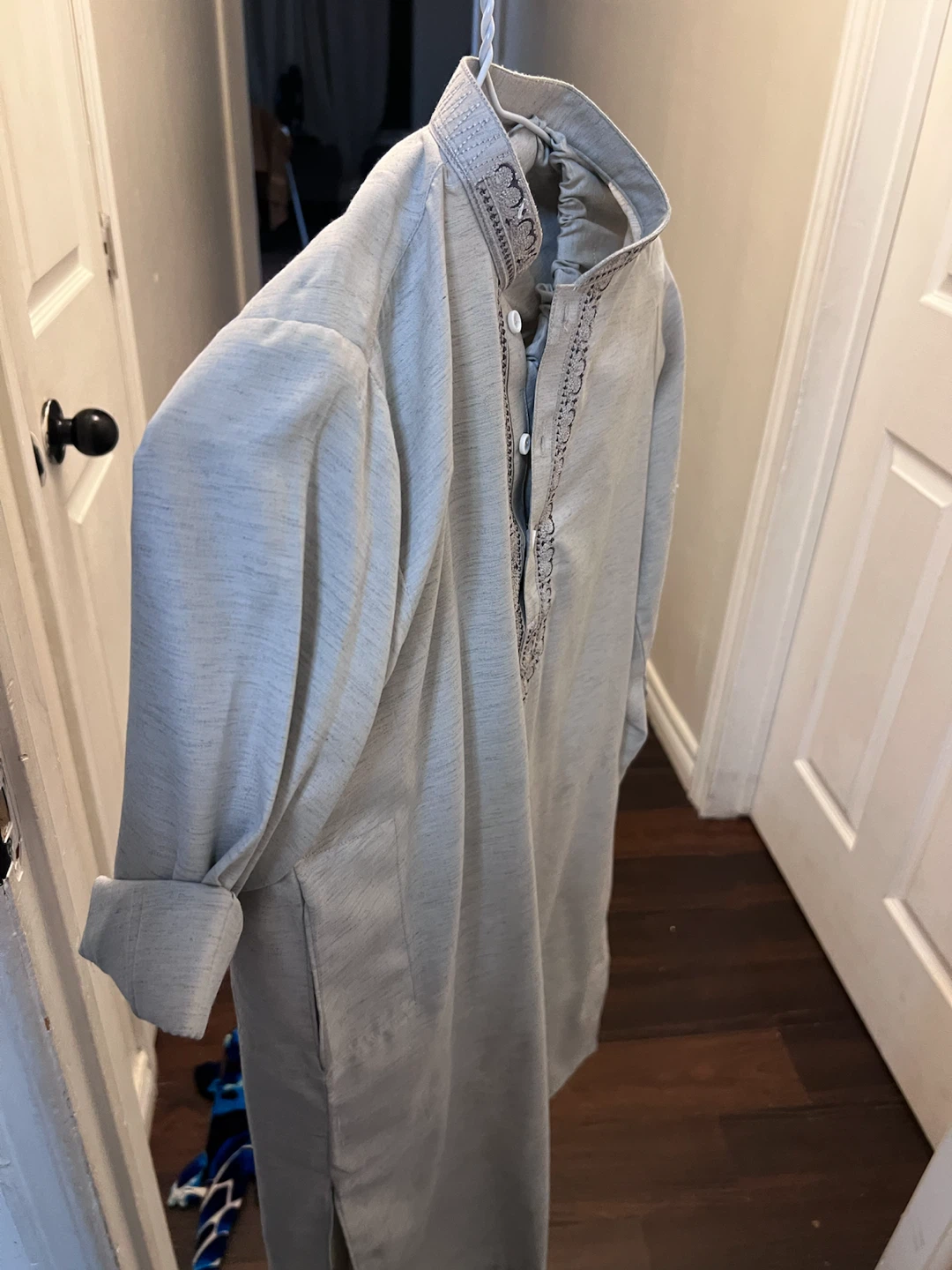 Light Grey Embroidered Kurta - photo 2