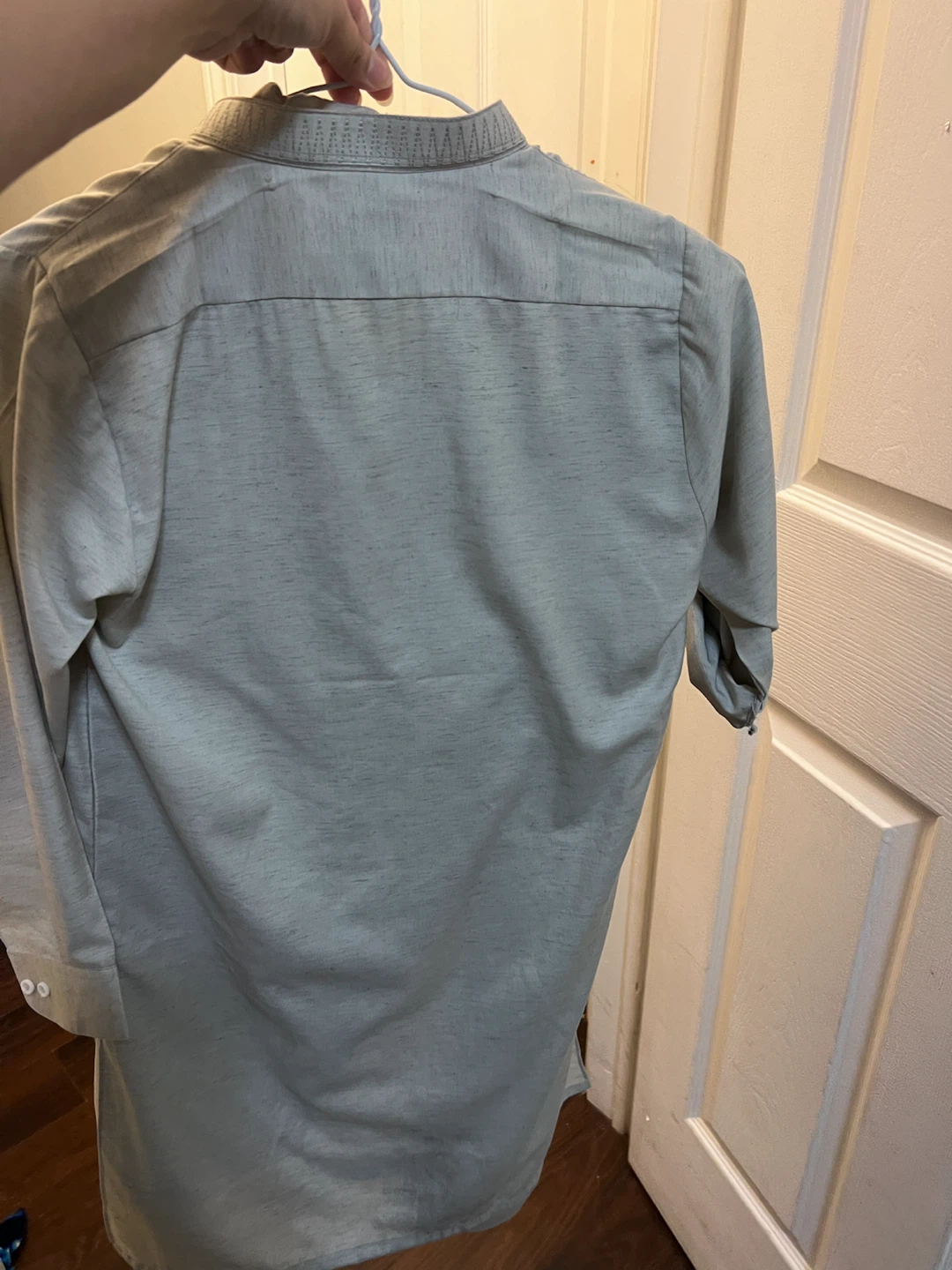 Light Grey Embroidered Kurta - photo 4