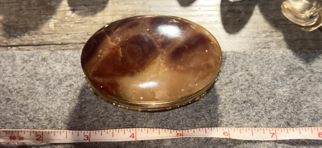 Oval Stone Trinket Box