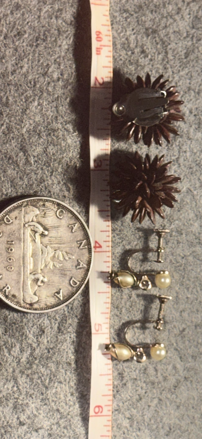 Vintage Clip-On and Screw-Back Earrings Set