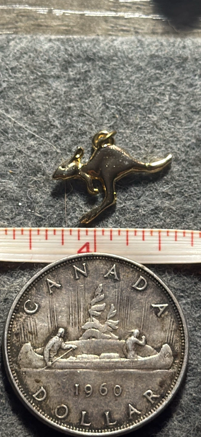 Gold Kangaroo Charm