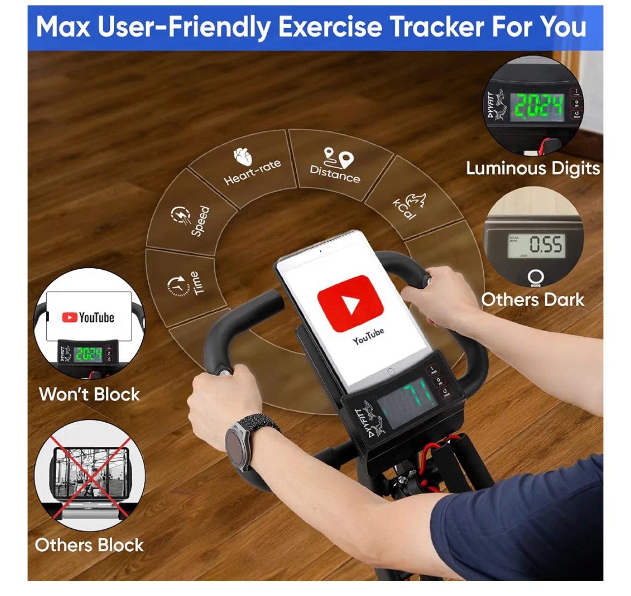 DYYFITT Folding Exercise Bike - photo 3