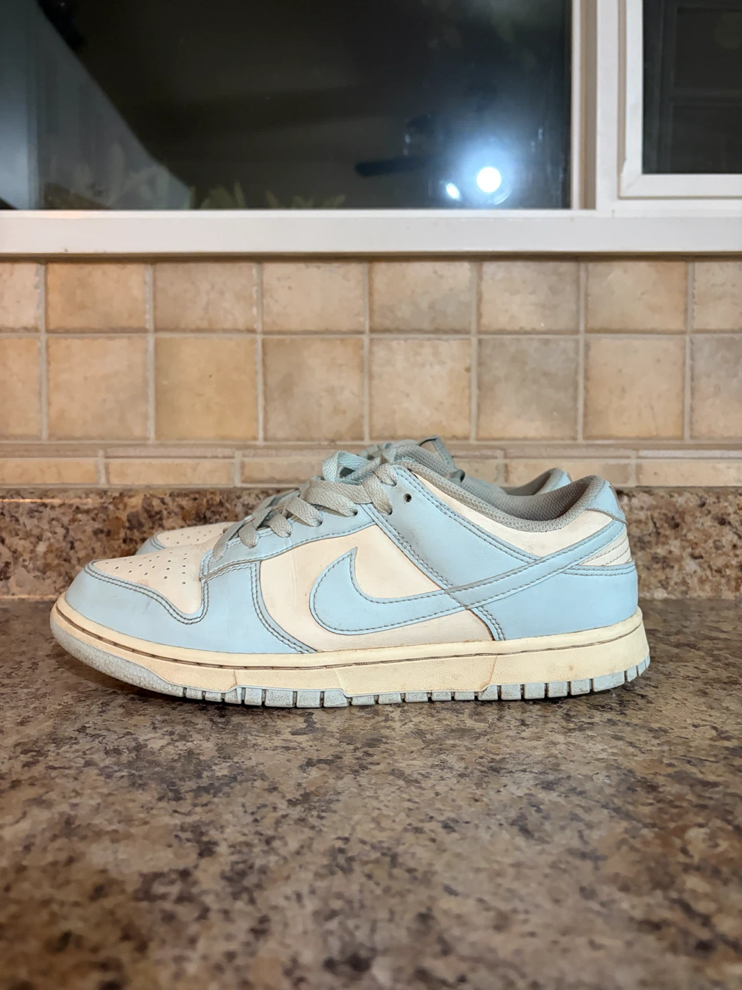Nike Dunk Low Sneakers Light Blue - photo 3