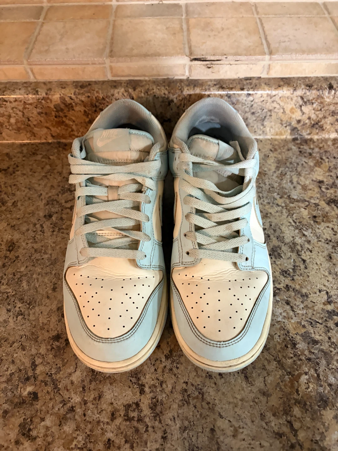 Nike Dunk Low Sneakers Light Blue - photo 4