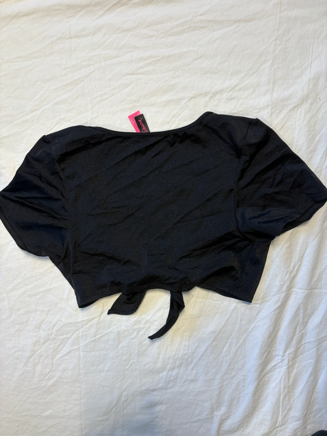 La Senza Black Tie-Front Crop Top - photo 3