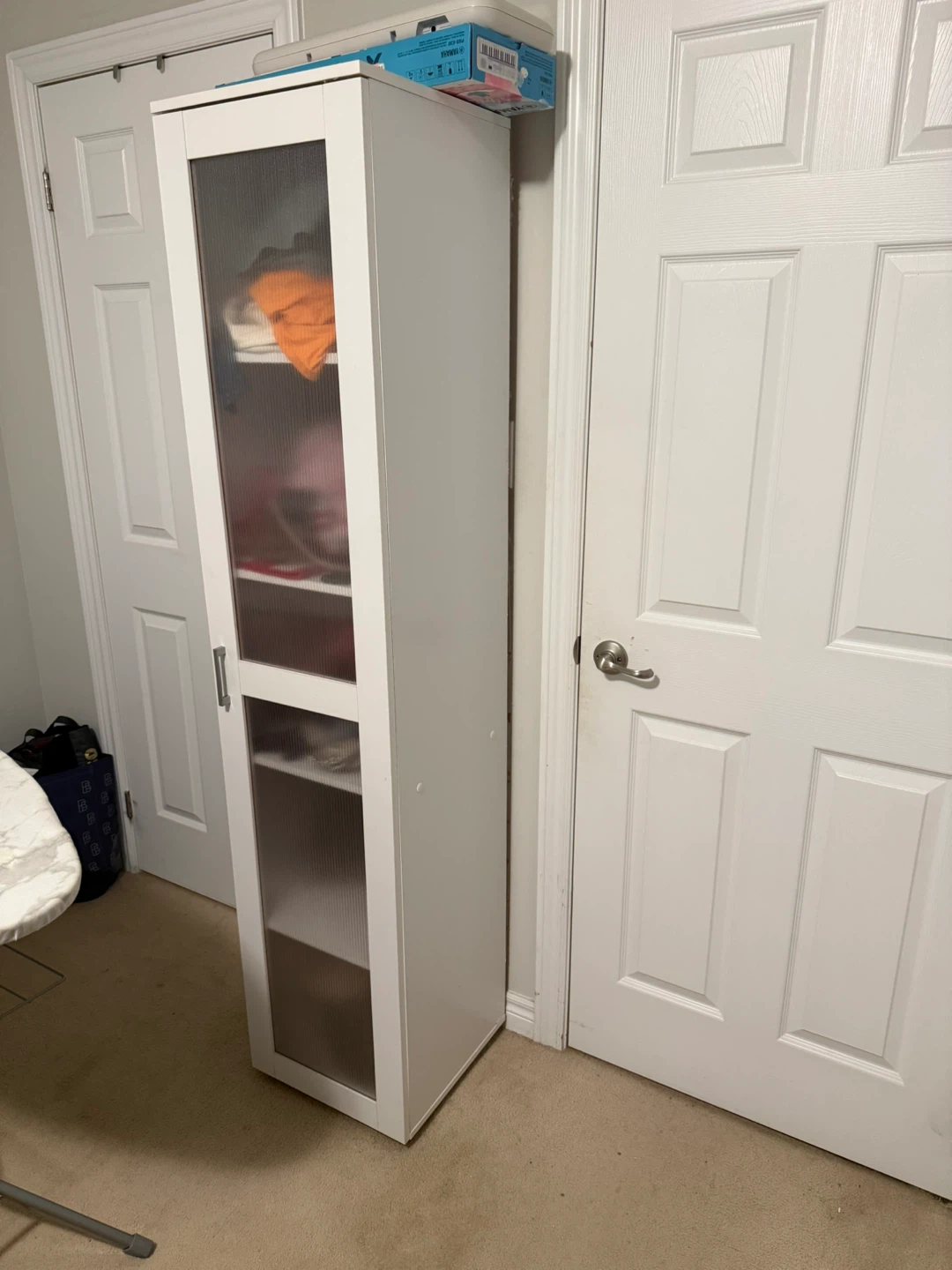IKEA White Tall Storage Cabinet