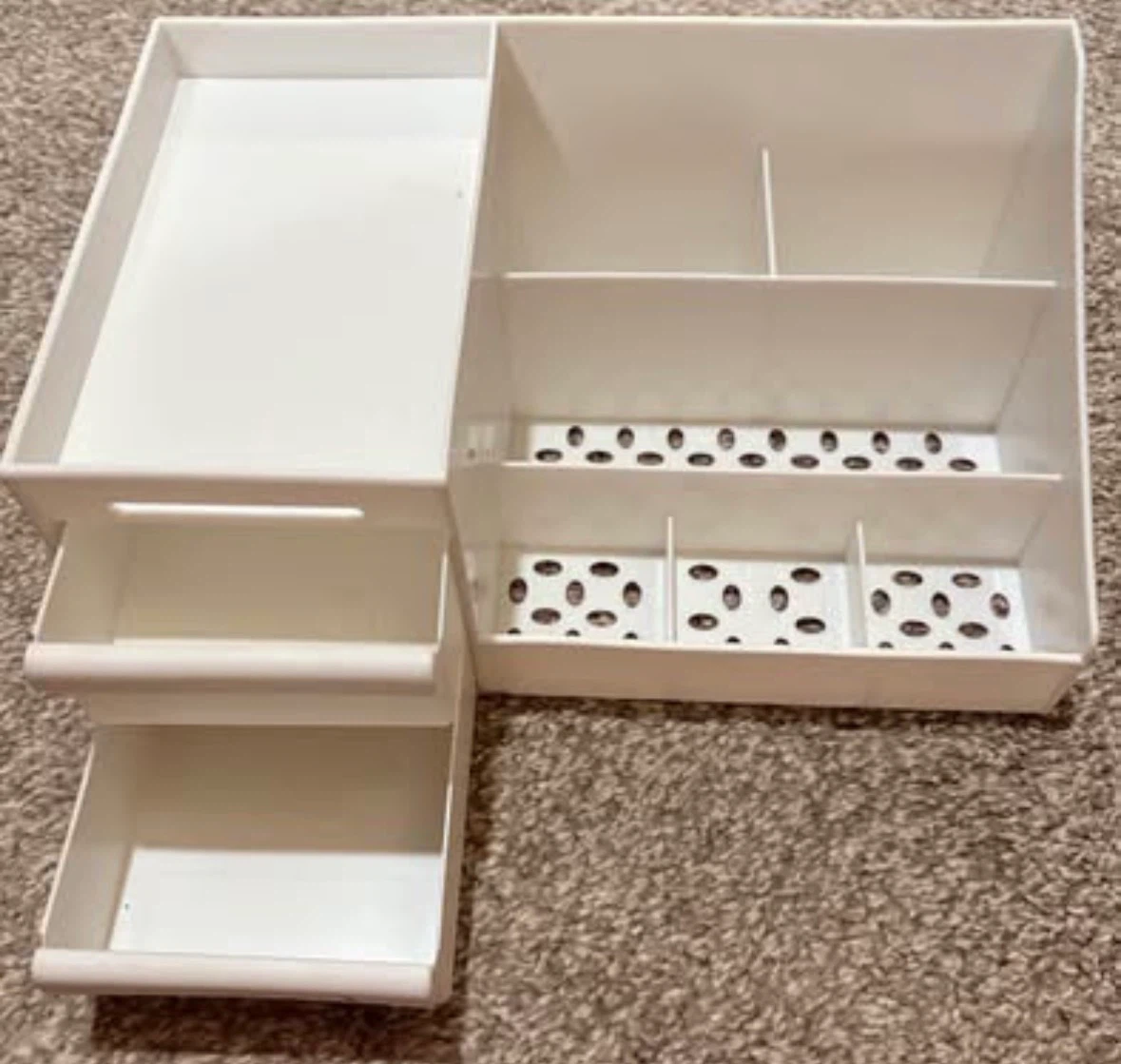 White Desktop Cosmetic Organizer