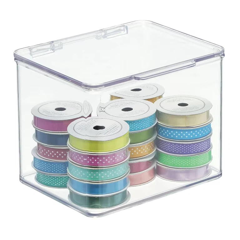 mDesign Clear Storage Bin with Hinged Lid - photo 3