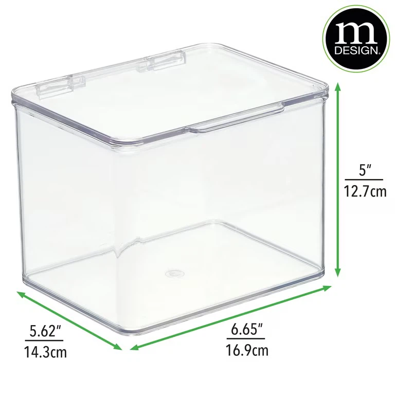 mDesign Clear Storage Bin with Hinged Lid - photo 4