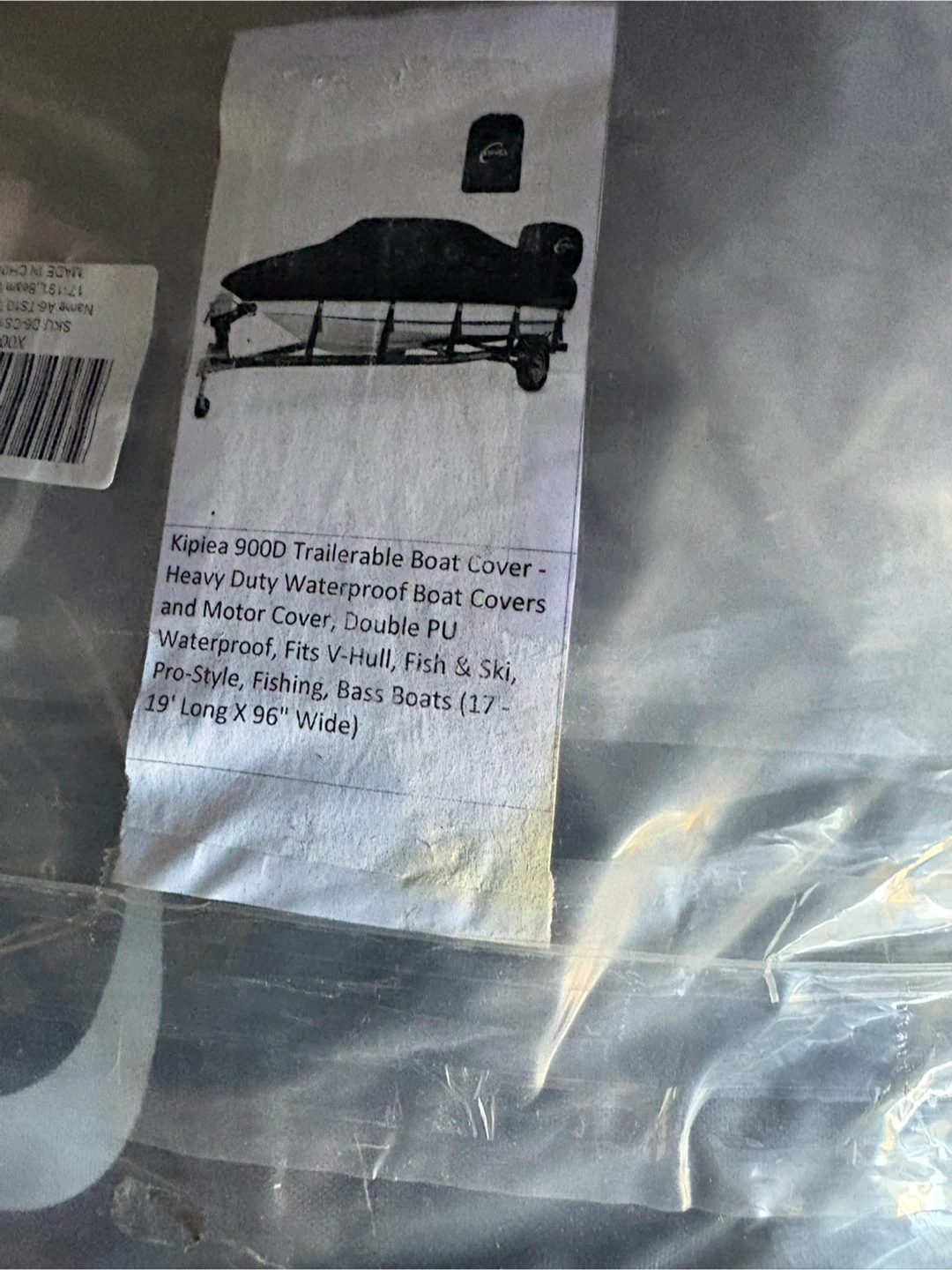 Kipiea 900D Trailerable Boat Cover