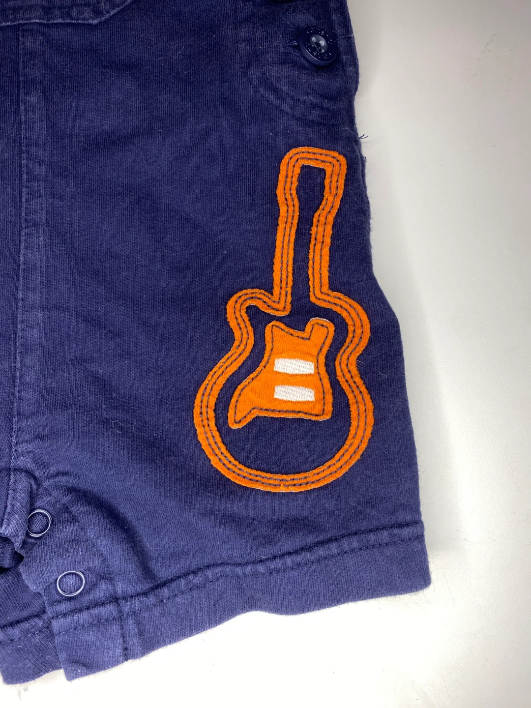 4/$10 Carter's Navy Blue Guitar Overalls - 6 Months - photo 2