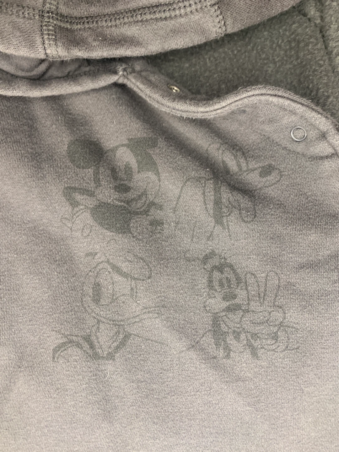 4/$10 Baby Gap Disney hooded jumpsuit fleece Mickey 6-12M - photo 2