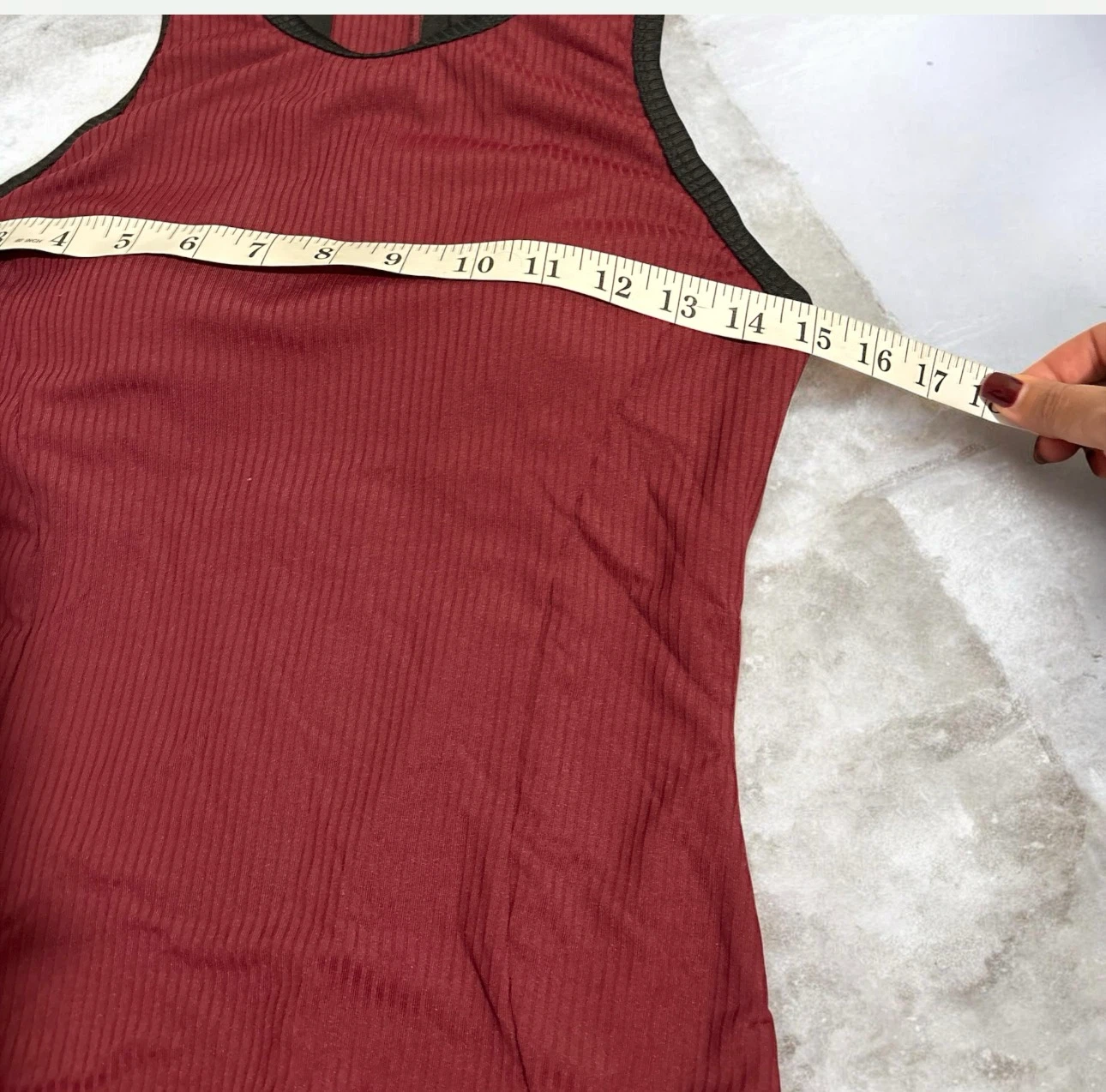 Chakwo Ribbed One-Piece Swimsuit Maroon Medium - photo 3