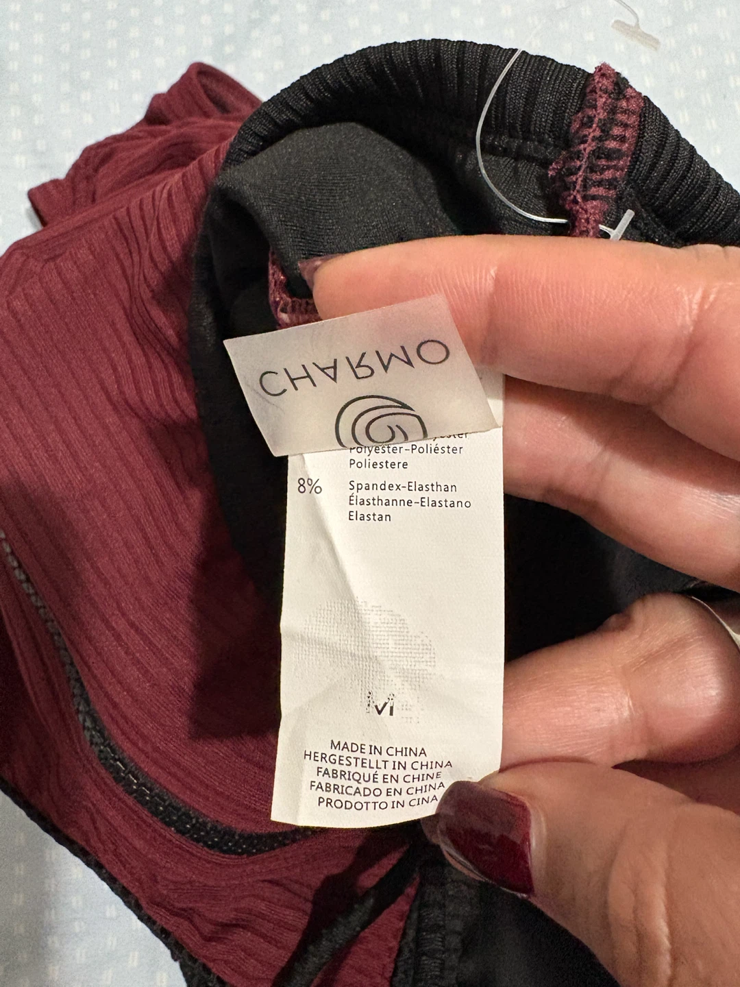 Chakwo Ribbed One-Piece Swimsuit Maroon Medium - photo 4