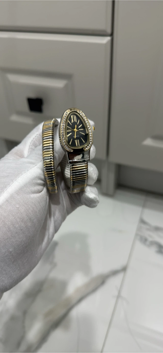 Snake-style quartz wrap watch - photo 2