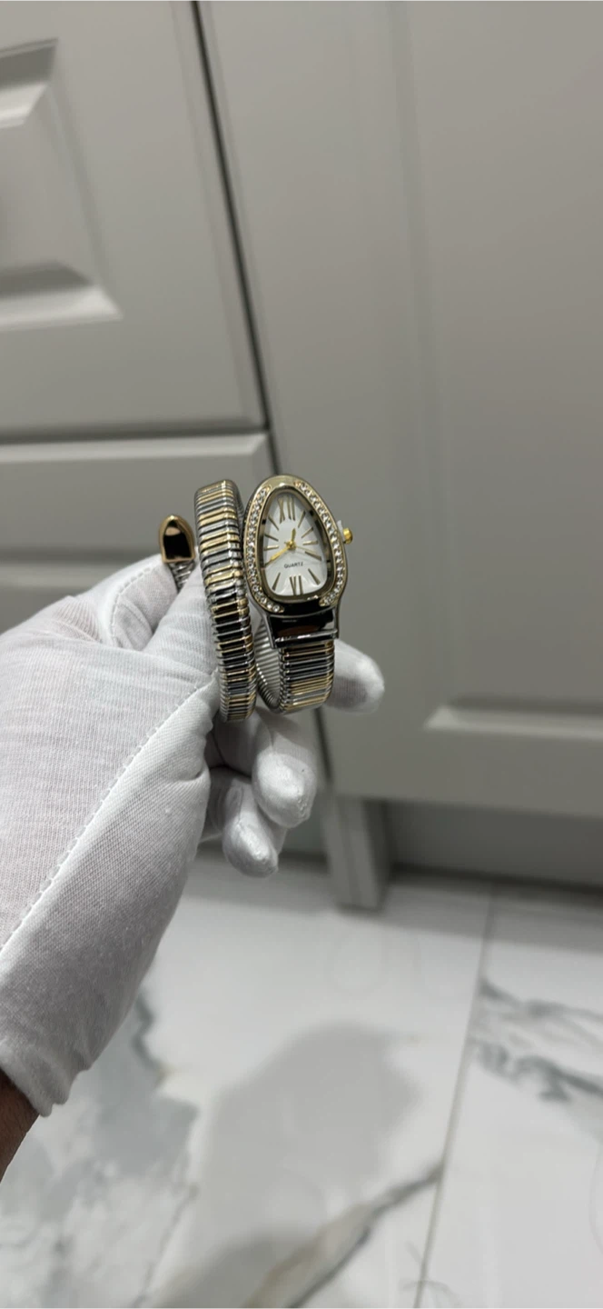 Snake-style quartz wrap watch - photo 3