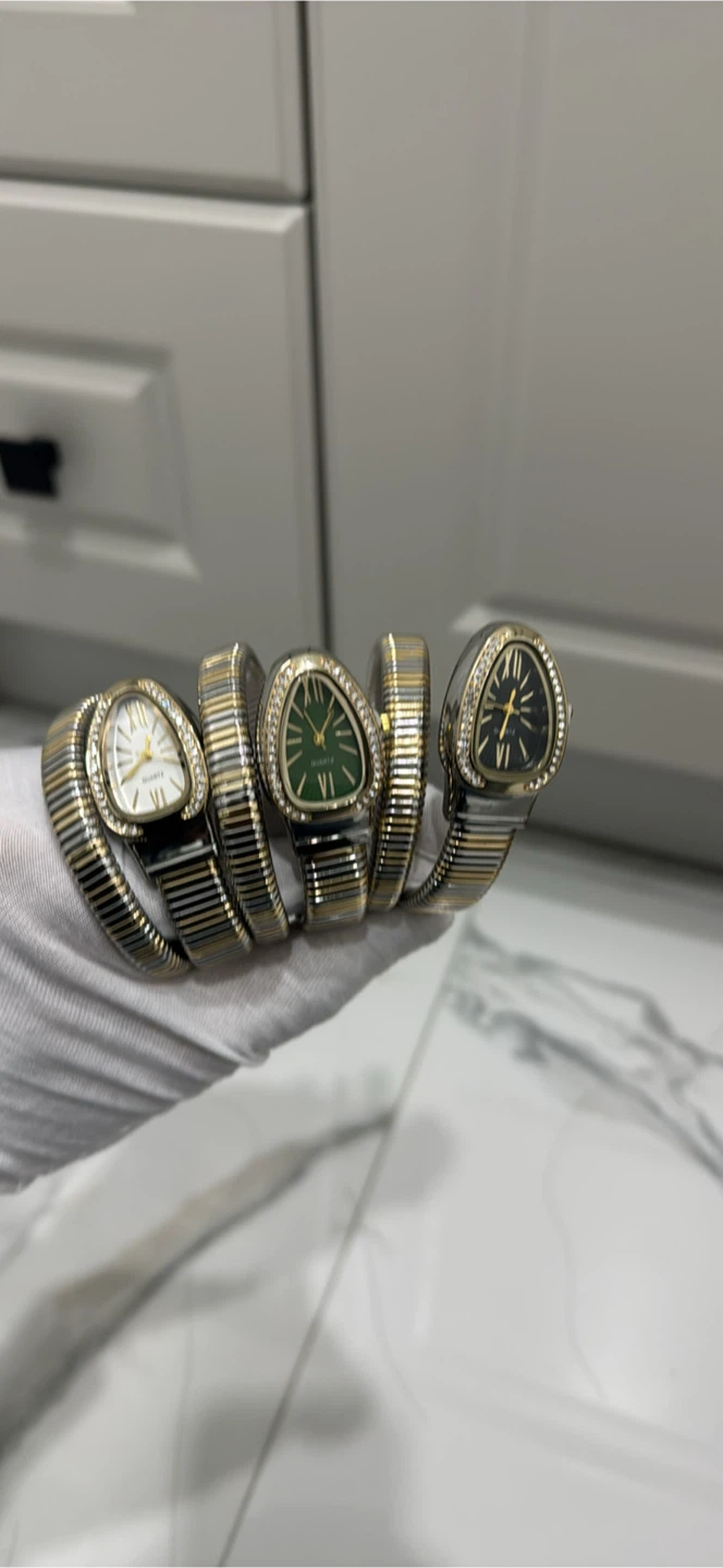 Snake-style quartz wrap watch - photo 4