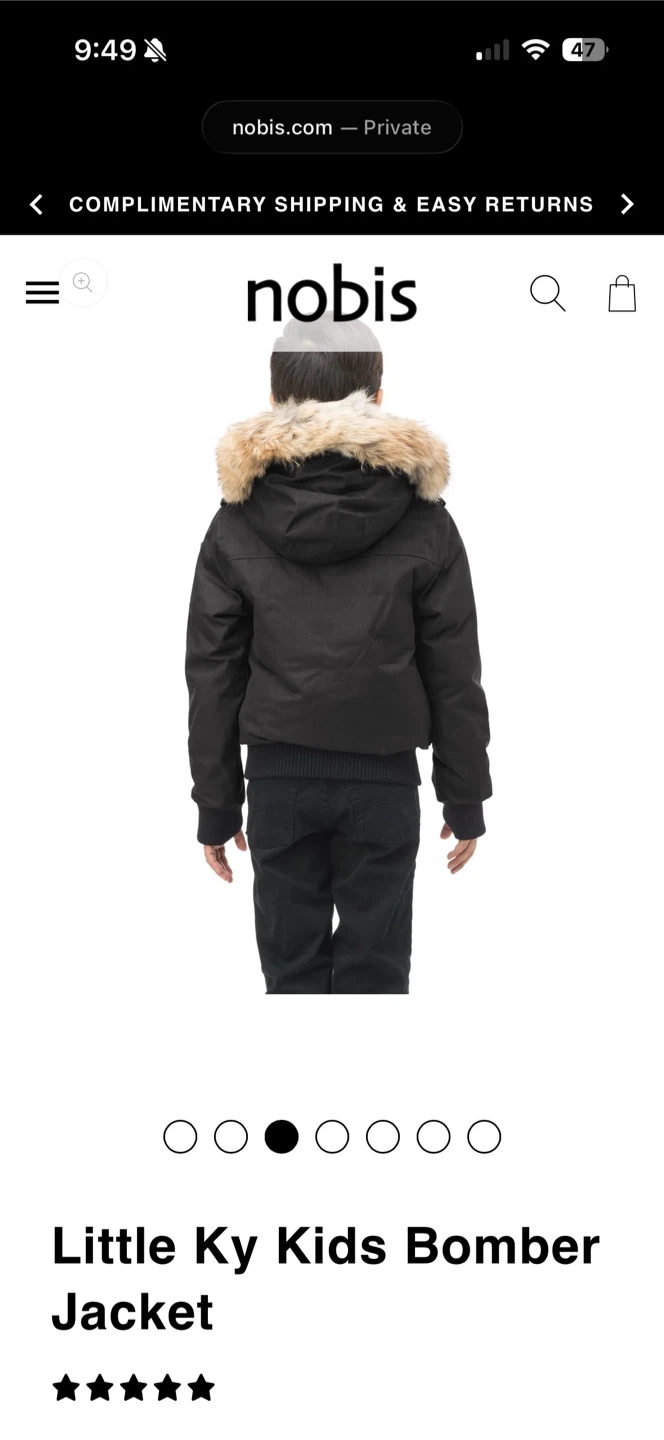Nobis Little Ky Kids Bomber Jacket Size XS - photo 2