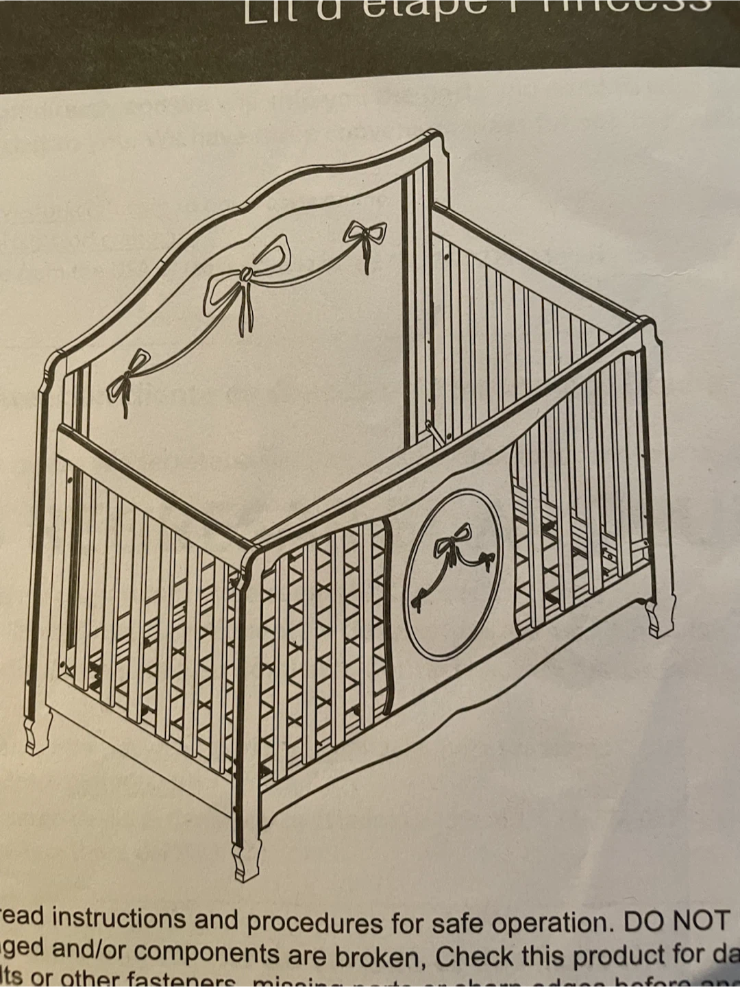 White crib excellent condition - photo 3