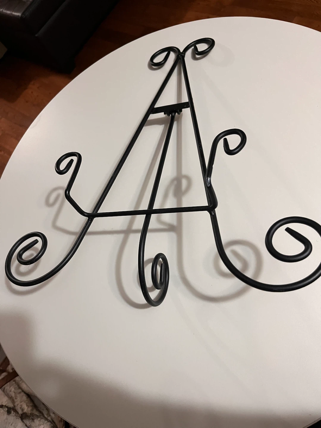 Black Metal Wrought Iron Decorative Display Easel - photo 2