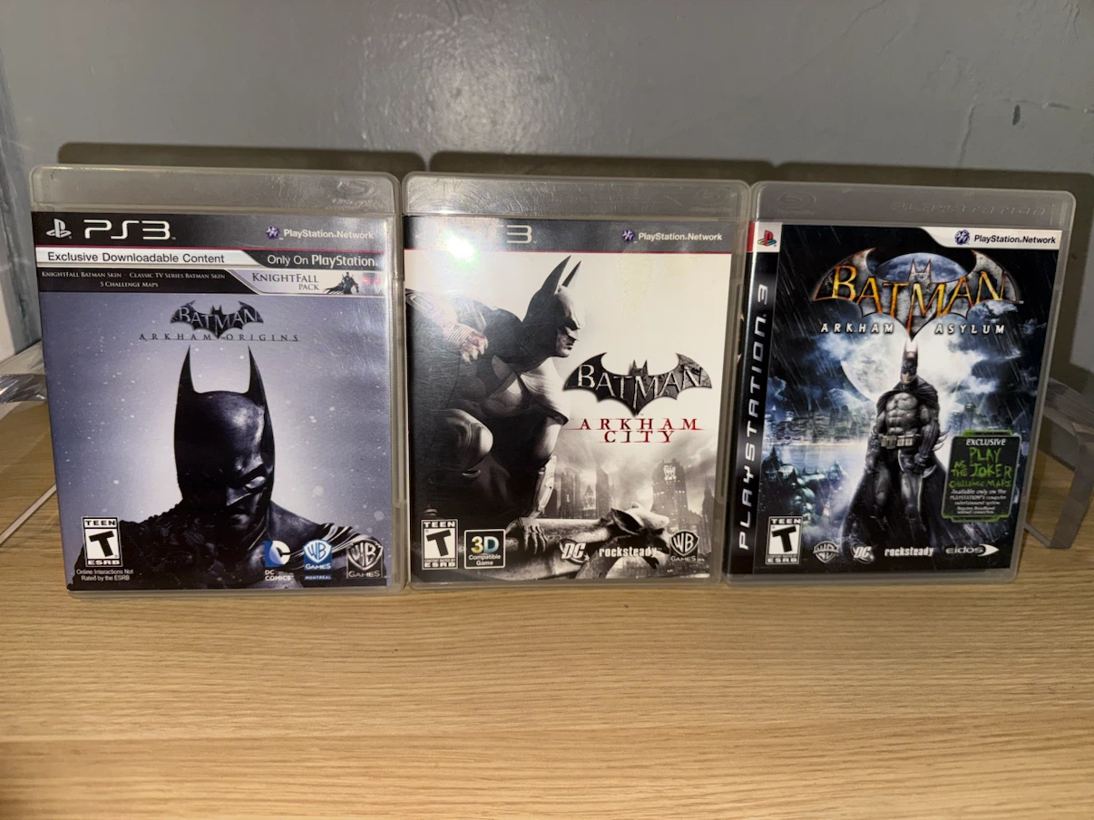 3 Batman PS3 Games: Arkham Origins, City, Asylum