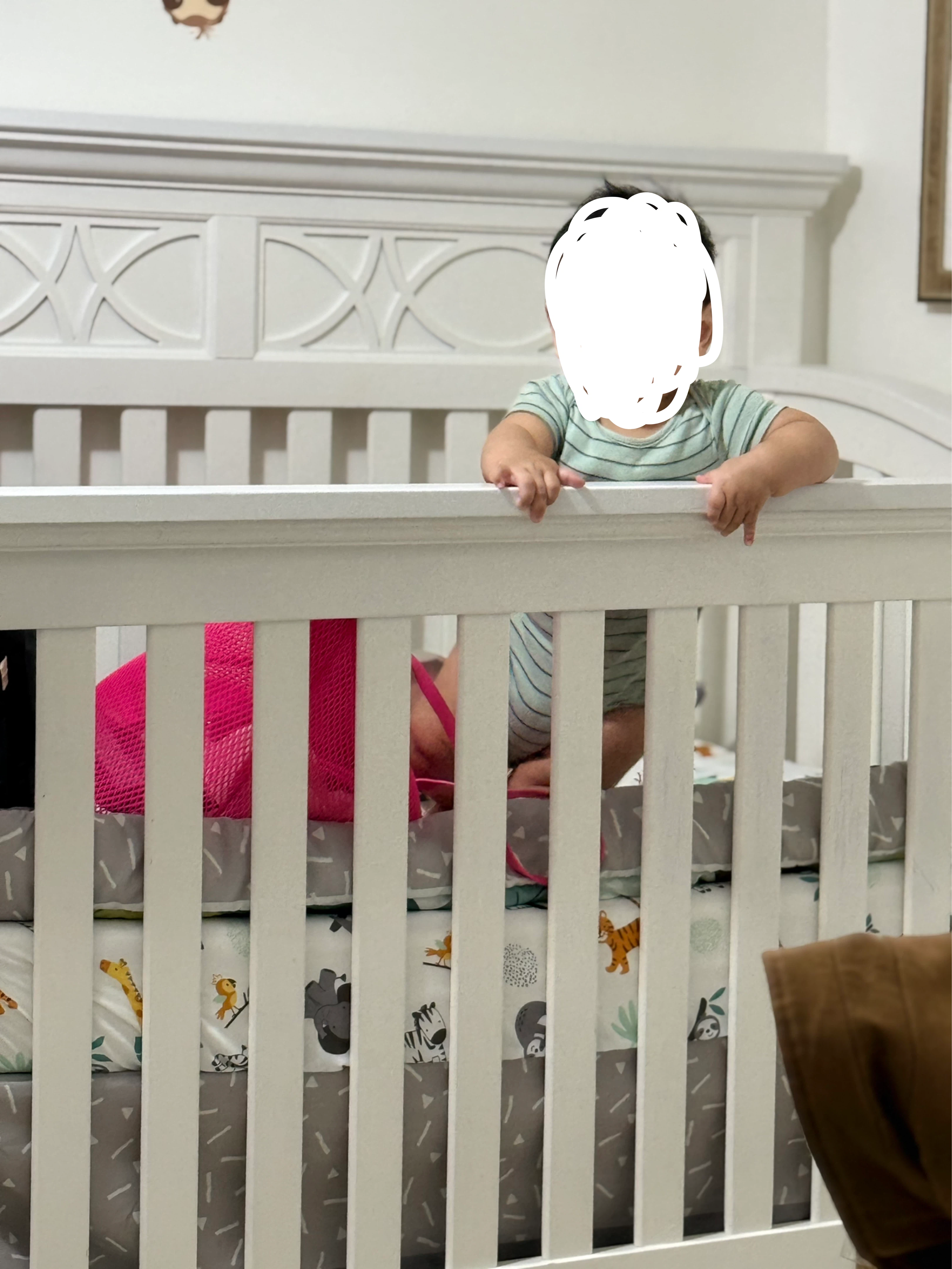 White Wooden Baby Crib