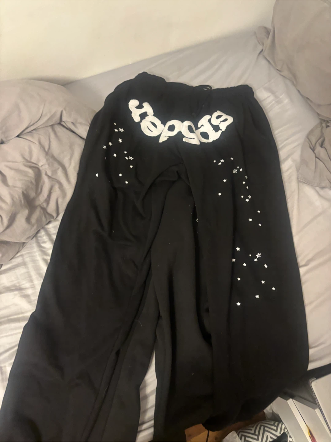 Sp5der Black Sweatpants and sp5der hoodie - photo 2